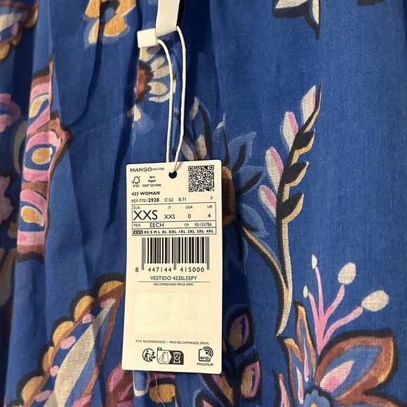 MNG Mango Blue Floral Maxi Dress - Picture 9 of 10
